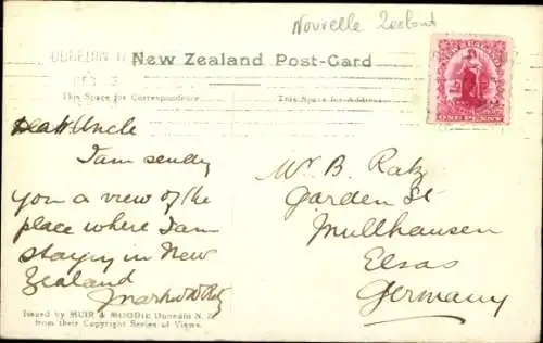 Ak Dunedin Neuseeland, Neuer Bahnhof