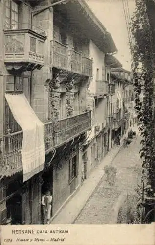 Ak Hernani Baskenland Spanien, altes Haus