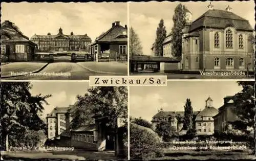 Set von 7 AK Zwickau, verschiedene Ansichten