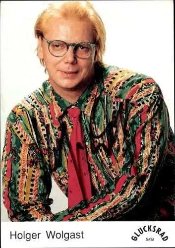 Ak Schauspieler Holger Wolgast, Portrait, Glücksrad, Autogramm