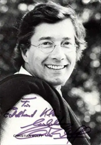 Ak Schauspieler Christian Wolf, Portrait, Autogramm