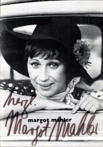 Ak Schauspielerin Margot Mahler, Portrait, Autogramm