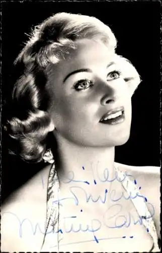 Ak Schauspielerin Martine Carol, Portrait, Autogramm