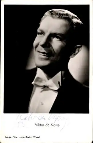 Ak Schauspieler Viktor de Kowa, Portrait, Des Teufels General, Autogramm