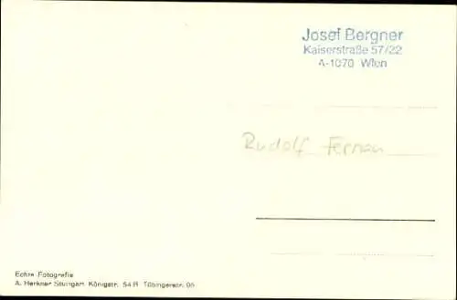 Ak Schauspieler Rudolf Fernau, Portrait, Autogramm