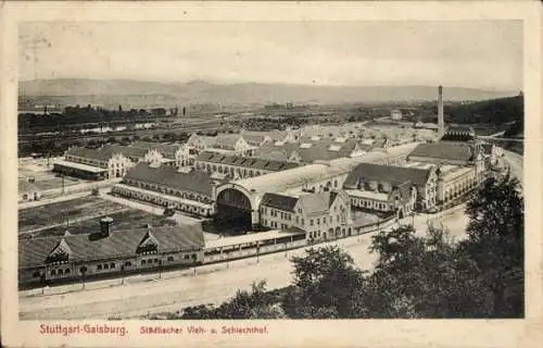 Ak Gaisburg Stuttgart am Neckar, Städtisches Vieh- und Schlachthof