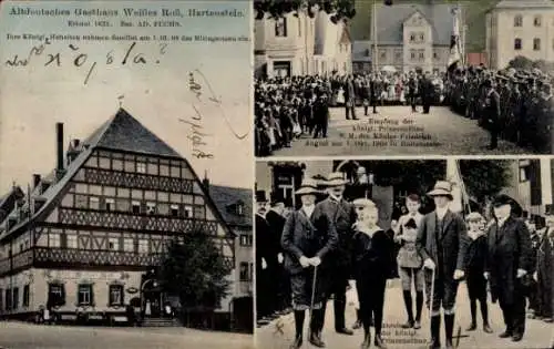 Ak Hartenstein im Erzgebirge Sachsen, Altdeutsches Gasthaus Weißes Ross