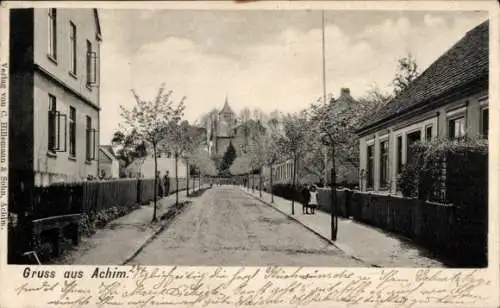 Ak Achim bei Bremen, Straße, Häuser