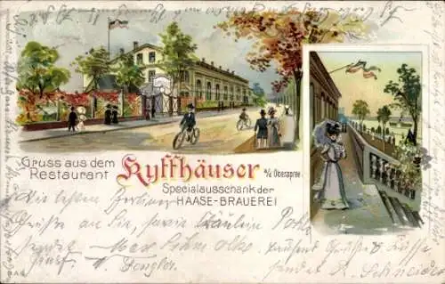 Litho Berlin Köpenick Oberschöneweide, Restaurant Kyffhäuser, Haase Brauerei