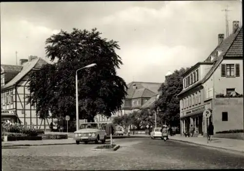 Ak Blankenburg am Harz, alte Häuser in der Mauerstraße, Hauswirtschaftsgeschäft