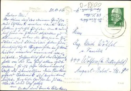 Ak Zittau in Sachsen, Innere Weberstraße