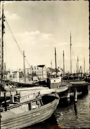 Ak Wolgast in Mecklenburg Vorpommern, Hafen, Boote