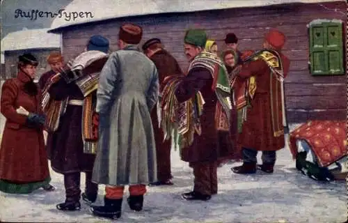 Ak Russische Bauerntypen, Teppichverkäufer