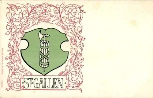 Wappen Ak Kanton St. Gallen Schweiz, Kanton-Wappen