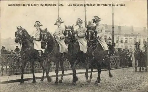 Ak König Albert I. von Belgien, Thronbesteigung