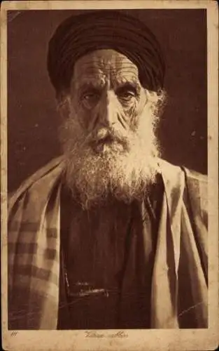 Judaika Ak Vieux Rabbin, Portrait, alter Jude