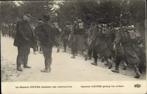 Ak General Joseph Joffre gibt Anweisungen, I WK