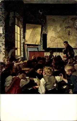 Künstler Ak Hertel, Carl, Jung Deutschland, Lehrer, Kinder, Schule, EAS 28