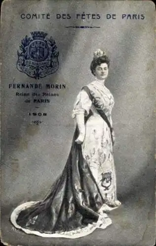 Ak Fernande Morin, Reine des Reines de Paris