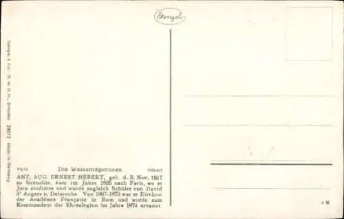 Künstler Ak Hebert, A., Die Wasserträgerinnen