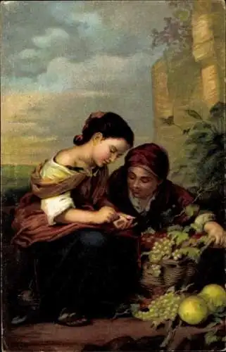 Künstler Ak Murillo, Der Marktgroschen