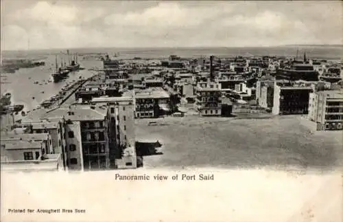 Ak Port Said Ägypten, Panorama