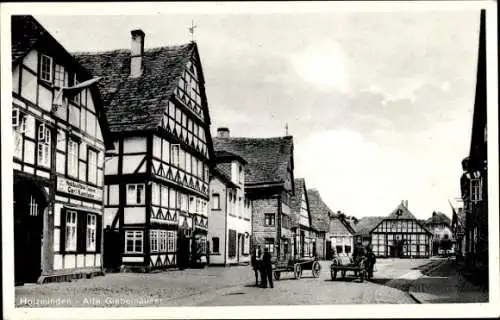 Ak Holzminden in Niedersachsen, alte Giebelhäuser