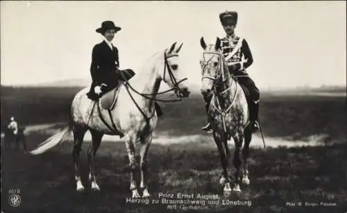 Ak Herzog Ernst August von Braunschweig, Prinzessin Victoria Luise von Preußen