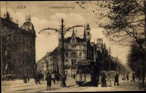 Ak Köln am Rhein, Hohenzollernring, Straßenbahn