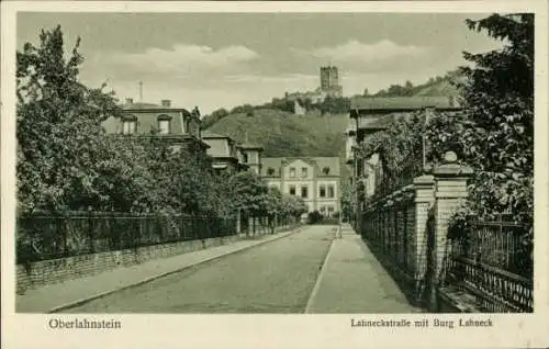 Ak Oberlahnstein Lahnstein am Rhein, Burg Lahneck, Lahneckstraße