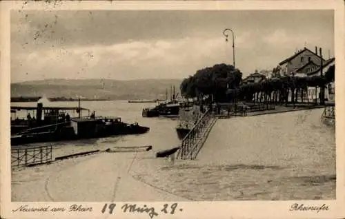 Ak Neuwied am Rhein, Rheinufer