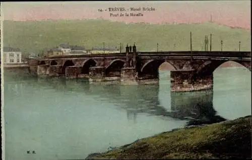 Ak Trier an der Mosel, Moselbrücke