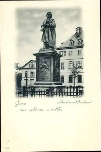 Ak Bonn am Rhein, Beethoven-Denkmal