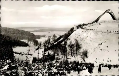 Ak Winterberg im Sauerland, Neue St.-Georg-Sprungschanze, Winter