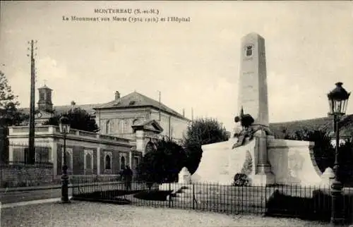 Ak Montereau Seine et Marne, Le Monument aux Morts 1914-1916, Krankenhaus