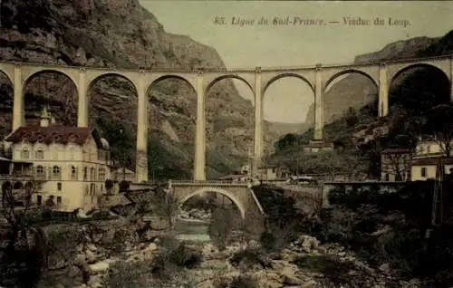 Ak Viaduc du Loup, Ligne du Sud-France