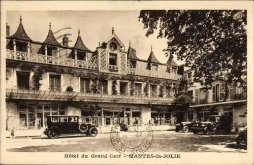 Ak Mantes la Jolie Yvelines, Hotel du Grand Cerf