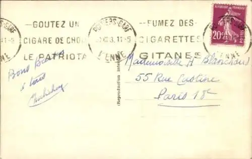 Ak Poitiers Vienne, Le Clain, Vers les Rochers du Porteau