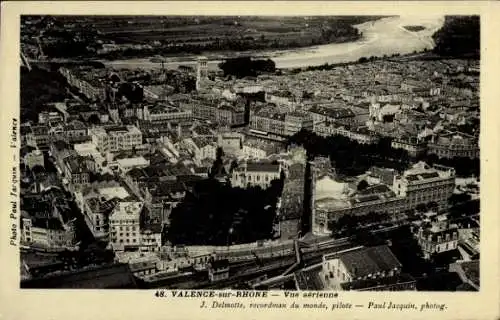 Ak Valence-sur-Rhone, Panorama, Luftbild