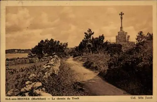 Ak Île aux Moines Morbihan, Le chemin du Trech, Denkmal