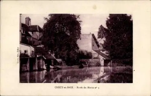 Ak Crécy en Brie Crécy la Chapelle Seine et Marne, Bords du Morin
