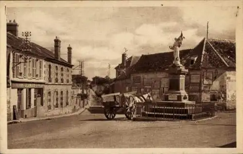 Ak Bréval Yvelines, Place Bihorel