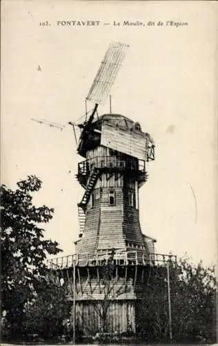 Ak Pontavert Aisne, Le Moulin de l'Espion