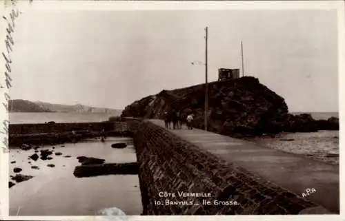 Ak Banyuls sur Mer Pyrénées-Orientales, Ile Grosse