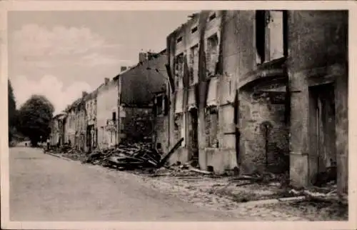 Ak Montsauche Nievre, Grande Rue, Incendie par les Allemands le 25 Juin 1944