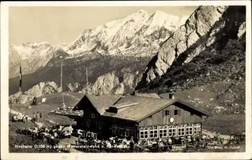 Ak Lenggries in Oberbayern, Hochalm, Wettersteinwand, Karwendel