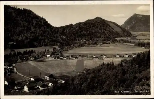 Ak Oberau an der Loisach Oberbayern, Teilansicht