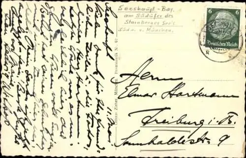 Ak Seeshaupt am Starnberger See, Panorama