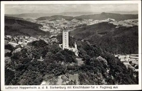 Ak Heppenheim an der Bergstraße Hessen, Starkenburg, Kirschhäuser Tal, Fliegeraufnahme