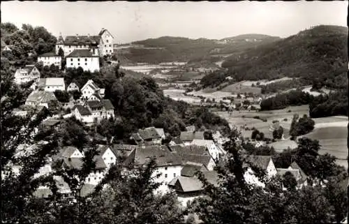 Ak Egloffstein, Teilansicht aus der Höhe, Blick ins Tal